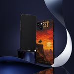 Western Sunset Cowboy Phone Case | Rugged Protective Cover