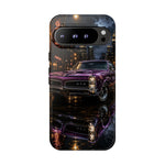67 GTO Phone Case Purple, Rainy City Night Muscle Car Tough Cover
