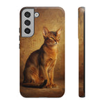 Abyssinian Warm Ticked Portrait Art Tough Phone Case