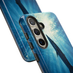 Barracuda Silhouette Phone Case, Sunlit Marine Art Tough Cover