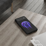 Glitch Sad Face Phone Case, Anime Melt Static Tough Cover