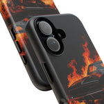 Black Charger Classic Muscle Flames Tough Phone Case Cover Gift
