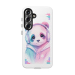 Pastel Panda Phone Case, Glitch Color Block Cover