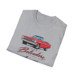 1966 Belvedere Convertible Car T-Shirt | Vintage Red Classic Automobile Tee
