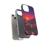 FD RX-7 Retro Sunset Sports Car Tough Case | Neon Vaporwave Beach Drive