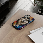 Alaskan Malamute Portrait Tough Phone Case - Vivid Paint Splatter