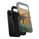 Leaping Golden Trout Lake Scene phone case | Tough Cover