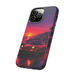 FD RX-7 Retro Sunset Sports Car Tough Case | Neon Vaporwave Beach Drive