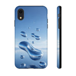 Floating Chrome Water Droplets Phone Case Tough Cover