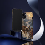 Saint Bernard Winter Rescue phone case | snowy mountain dog scene