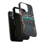 Vintage Teal 1957 Bel Air Classic Car Tough Case | Retro Rainy City Phone Cover