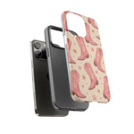 Pink Cowboy Boots phone case | Western pattern | Pastel stars
