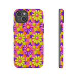 Trippy Daisy Retro Floral Pattern phone case | Tough Cases