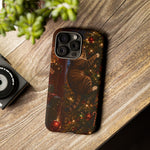 Tabby Cat on Christmas Tree phone case | Tough Case