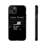 Classic Truckin Flag Chevy 3100 Pickup Tough Phone Case Cover Gift Art