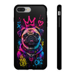 Pug Neon Graffiti Portrait Tough Phone Case - Dripping Paint