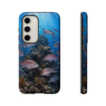 Snapper Reef Phone Case, Sunlit School Ocean Fishing Tough Cover