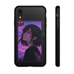 Melancholy Anime Girl Phone Case Vaporwave Tough Case