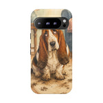 Guilty Basset Hound Phone Case, Muddy Watercolor Art Cover