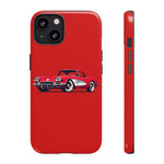 Red Classic Corvette C1 Illustration phone case | Retro Car Tough Case