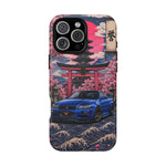 Bayside Blue Skyline Phone Case, Cherry Blossom Torii Tough Cover