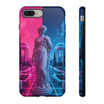Neon Vaporwave Statue Tough Case | Retro Greek Sculpture Phone Cover