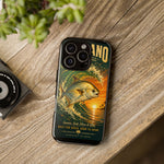 Golden Pompano Fish Phone Case | Coastal Sunset Surf Illustration