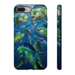 Mahi School Frenzy Phone Case Saltwater Fishing Gift for Anglers