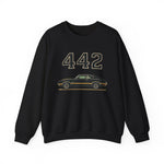 Oldsmobile 442 Muscle Car Crewneck Sweatshirt Classic Vintage Racing Gift