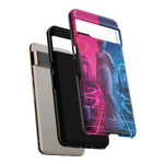 Neon Vaporwave Statue Tough Case | Retro Greek Sculpture Phone Cover