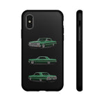 Green Impala Lowrider Phone Case Tough Classic Car Multi View Print