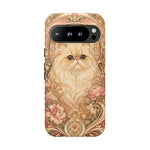 Persian Cat Floral Art Nouveau Tough Phone Case