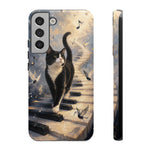 Piano Cat walking on keys Tough Case | Phone cover, musical cat art