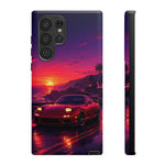 FD RX-7 Retro Sunset Sports Car Tough Case | Neon Vaporwave Beach Drive