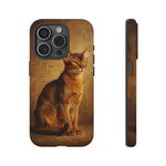 Abyssinian Warm Ticked Portrait Art Tough Phone Case