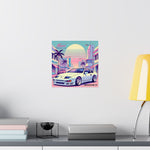300ZX Poster JDM Miami Vaporwave 80s 90s Retro Drift Car Wall Art