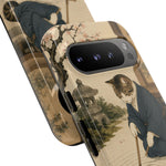 Zen Garden Cat Phone Case, Sand Spiral Japanese Art Cover