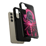 Chrome Lion Phone Case, Neon Grid Katakana Pride Tough Cover