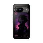 Melancholy Data Poster Phone Case, Glitch Anime Sky Tough Cover