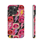 Pop Art Lips and Lightning Bolt Phone Case