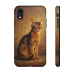 Abyssinian Warm Ticked Portrait Art Tough Phone Case