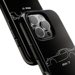 RX-7 outline car Tough Case | JDM sports car phone case