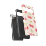 Pink Cherry Pattern Phone Case | Cute Retro Fruit Design