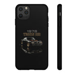 1978 Trans Am Phone Case Featuring Black Firebird Muscle Car Artwork