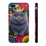 British Shorthair Round Pop Art Tough Phone Case