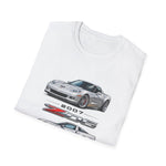 Silver 2007 C6 Z06 Illustration T-Shirt | Sports Car Trio