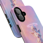 Praying Cherub Statue halo Vaporwave Aesthetic phone case