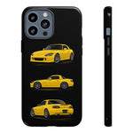 Yellow S2000 Convertible Sports Car Tough Phone Case Multi View