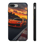 Orange C8 Z06 Flat Plane V8 Speed Art Tough Phone Case