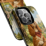 Cocker Spaniel Picnic Scene phone case | vintage dog art
